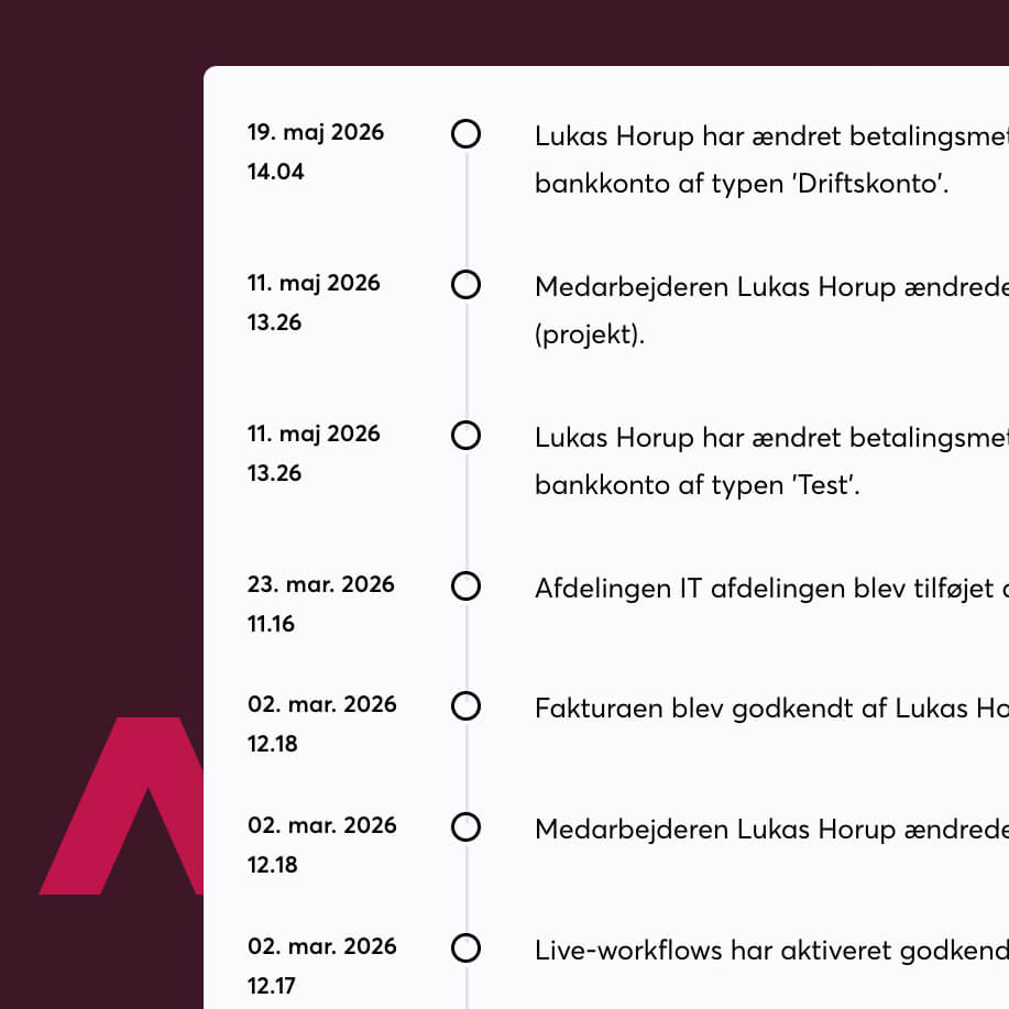 Alt bliver registreret Uden at I behøver at tænke over det